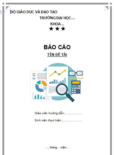 Mẫu bìa báo cáo đẹp