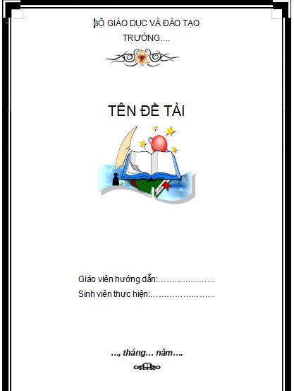 Mẫu bìa tiểu luận file Word