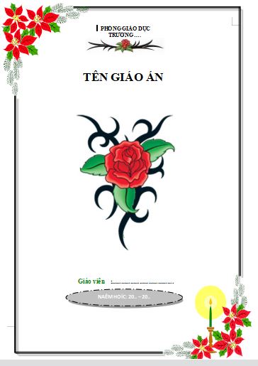 Mẫu bìa giáo án Word