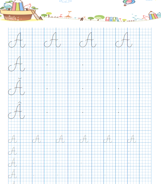 File luyện viết chữ in hoa cho bé