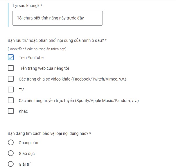 Đăng ký bản quyền video Youtube
