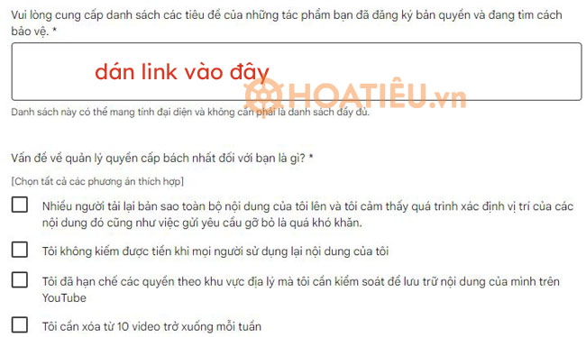 Đăng ký bản quyền video Youtube