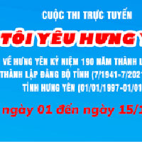 Đáp án thi trực tuyến Tôi yêu Hưng Yên