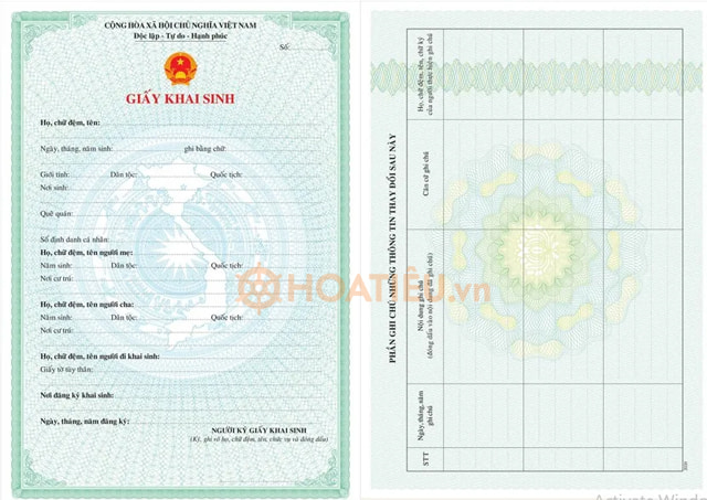 Giấy khai sinh (bản gốc)