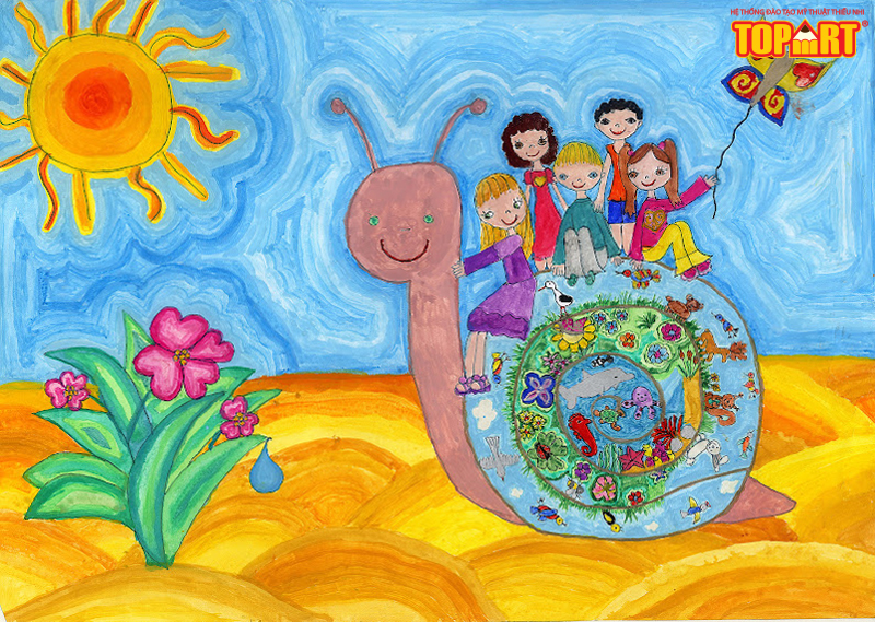 Vẽ tranh môi trường đơn giản