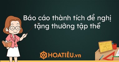 08 Báo cáo thành tích đề nghị tặng thưởng tập thể 2024 mới cập nhật