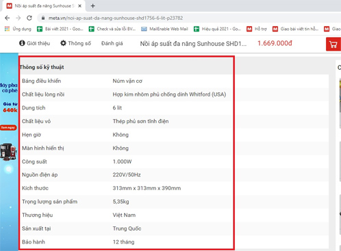 Hướng dẫn đặt hàng trên website META.vn
