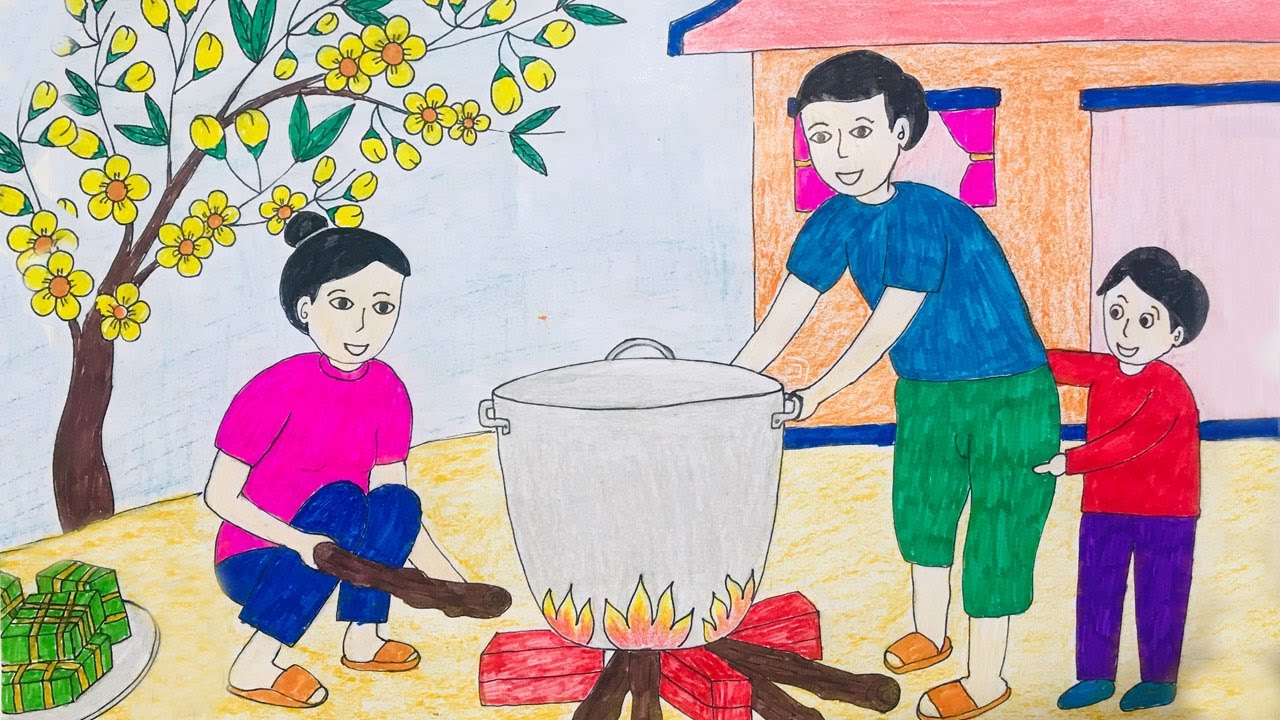 Vẽ tranh kể chuyện xuân này