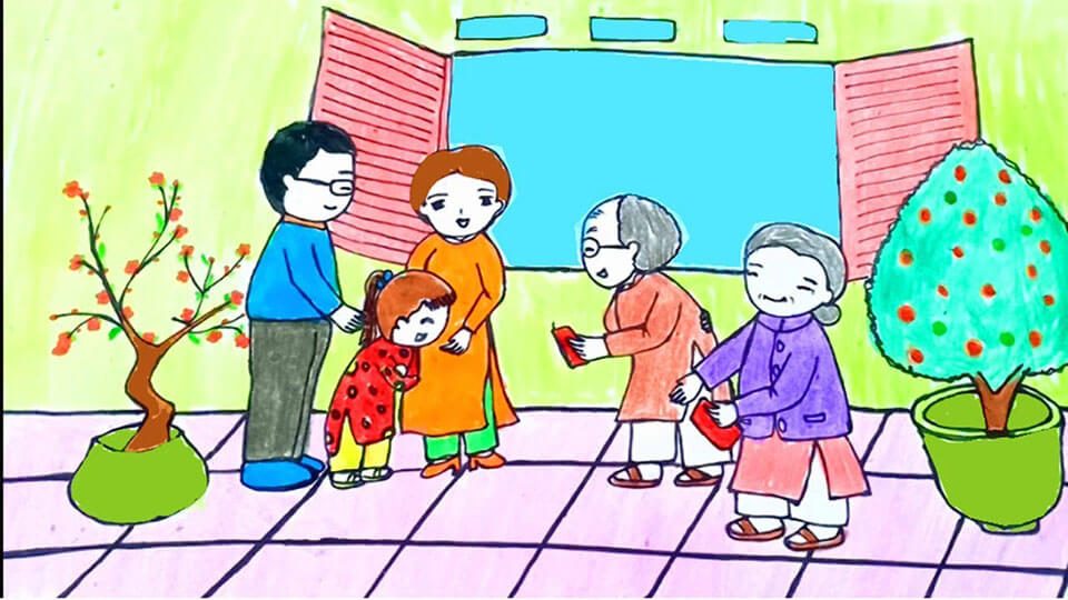 Vẽ tranh chủ đề mùa xuân