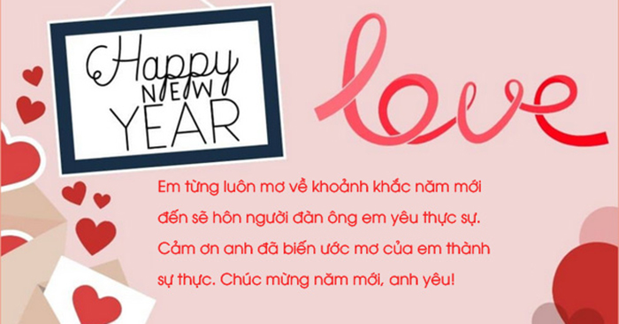 Lời chúc cuối năm dành cho người yêu