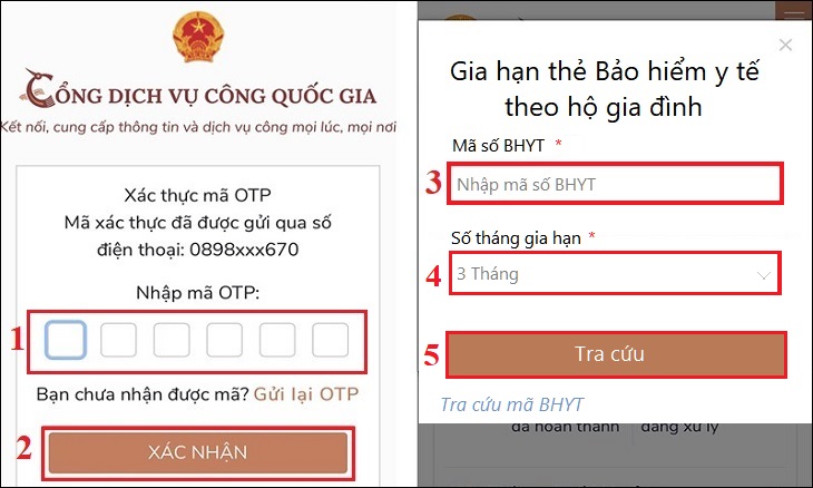 Cách gia hạn BHYT trực tuyến trên Cổng Dịch vụ công