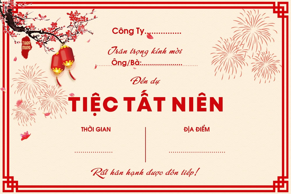 Cách viết thư mời tất niên