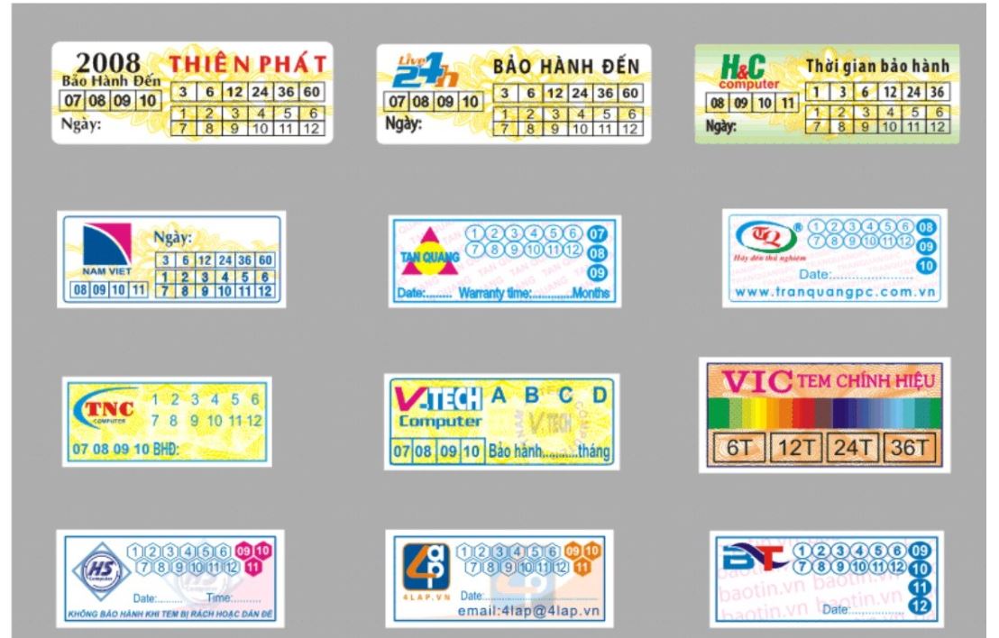 Mẫu tem niêm phong 