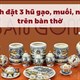 3 hũ gạo, muối, nước trên bàn thờ để thế nào để chiêu tài hút lộc?