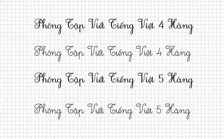 Font chữ tiểu học 2022