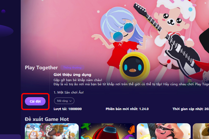 Hướng dẫn cách tải Play Together trên máy tính