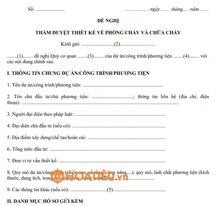 Mẫu đơn đề nghị cấp giấy chứng nhận đủ điều kiện về phòng cháy chữa cháy mẫu PC06