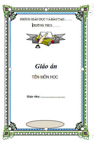 Khung bìa giáo án 2023