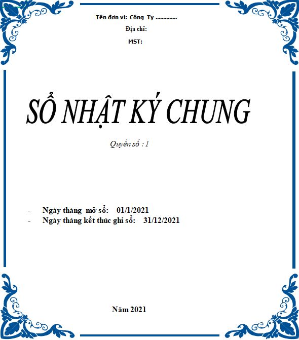  File excel Mẫu bìa sổ sách kế toán