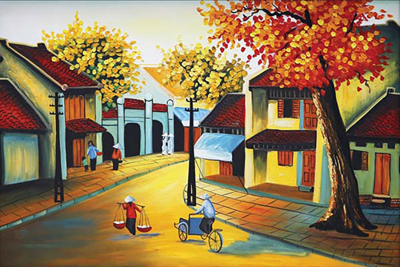 Vẽ tranh Hà Nội đẹp nhất