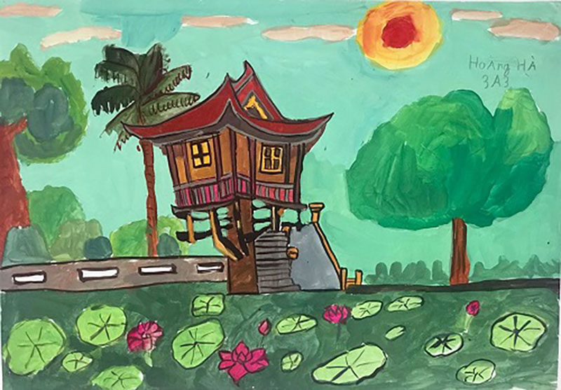 Vẽ tranh về chùa một cột nét văn hóa của hà nội