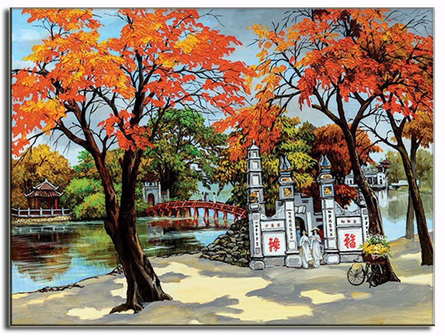 Vẽ tranh Hà Nội đẹp nhất