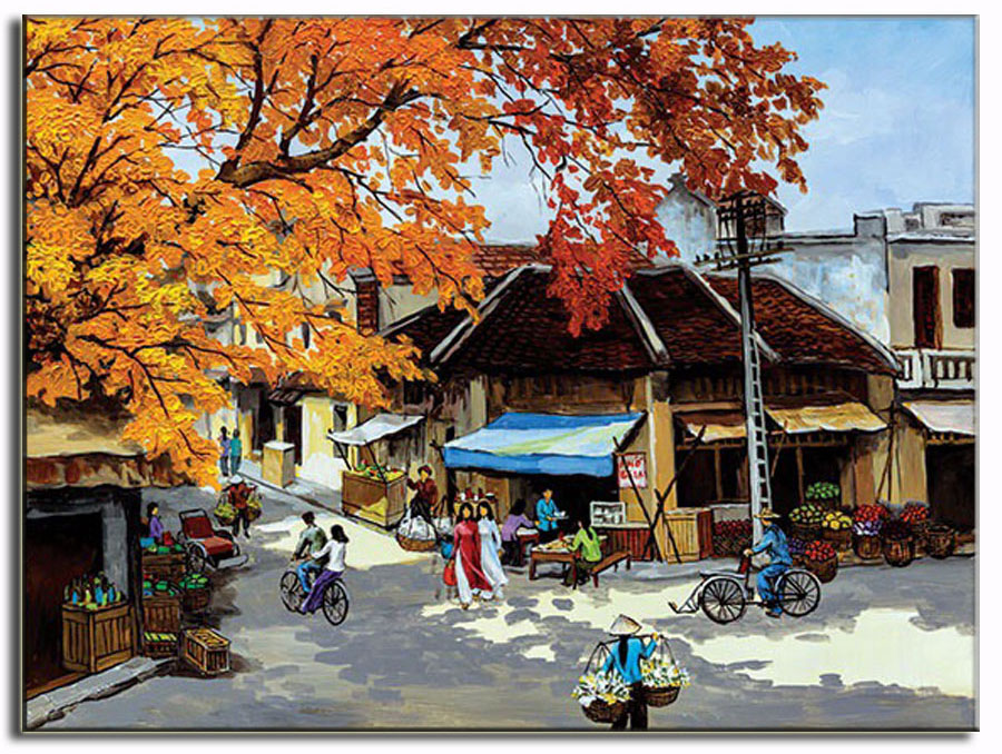 Vẽ tranh Hà Nội đẹp nhất