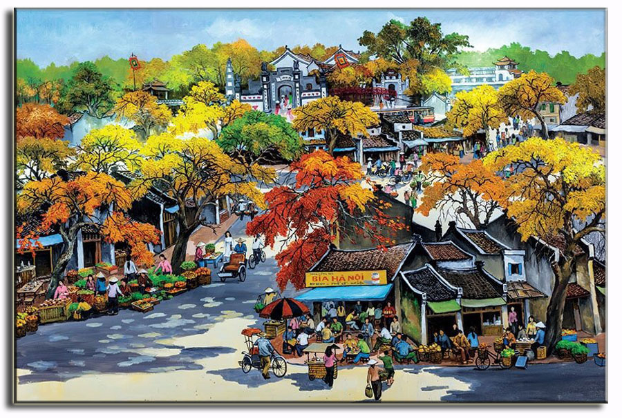 Vẽ tranh Hà Nội đẹp nhất