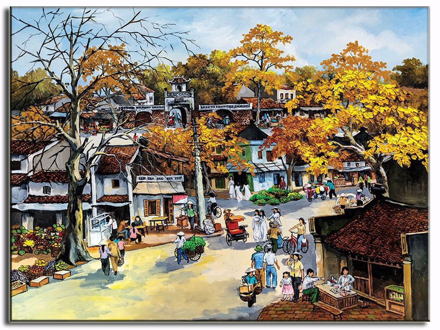 Vẽ tranh Hà Nội đẹp nhất