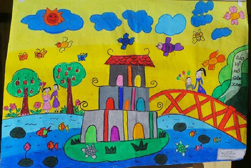 Vẽ tranh về hà nội đẹp của học sinh lớp 6 7 8 9