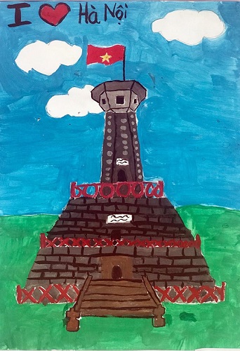  Vẽ tranh Hà Nội trong em đơn giản