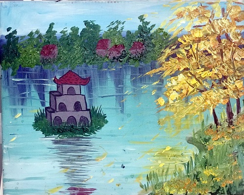  Vẽ tranh Hà Nội trong em đơn giản