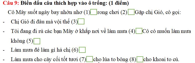 Đề thi lớp 2 giữa HK2 sách Kết nối tri thức