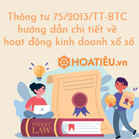 Thông tư 75/2013/TT-BTC chi tiết về hoạt động kinh doanh xổ số