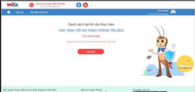 Đáp án thi Học sinh với An toàn thông tin 2022