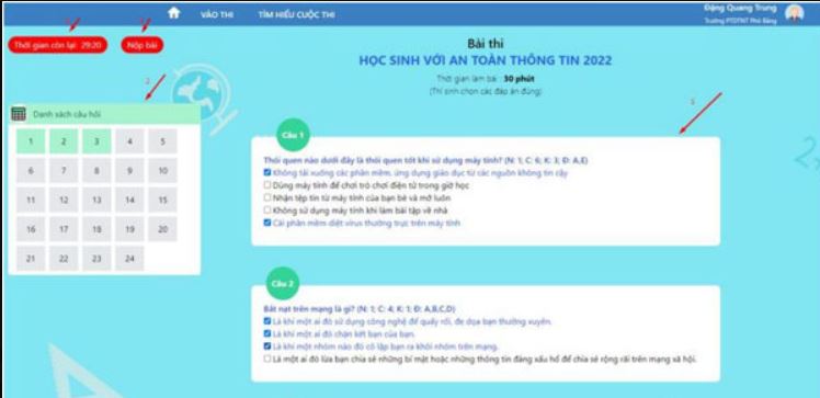 Đáp án thi Học sinh với An toàn thông tin