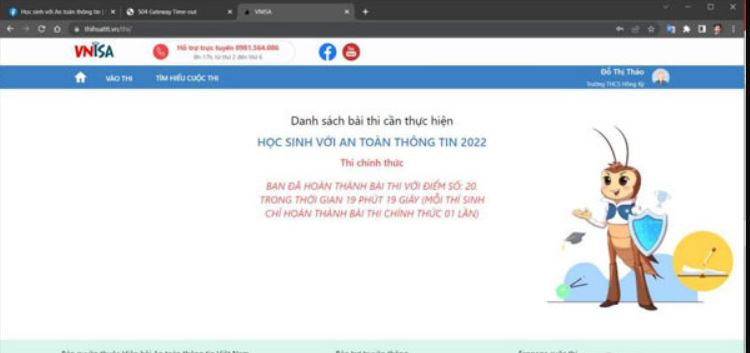 Thể lệ Học sinh với An toàn thông tin 2022