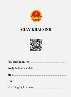 Mẫu giấy khai sinh điện tử