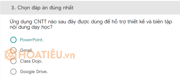 Đáp án trắc nghiệm Mĩ thuật module 9