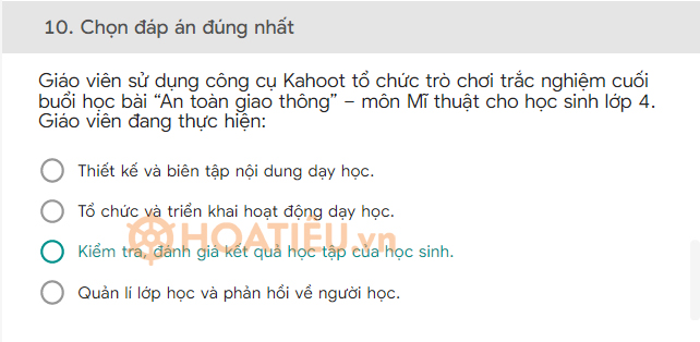 Đáp án bài tập cuối khóa Mĩ thuật module 9