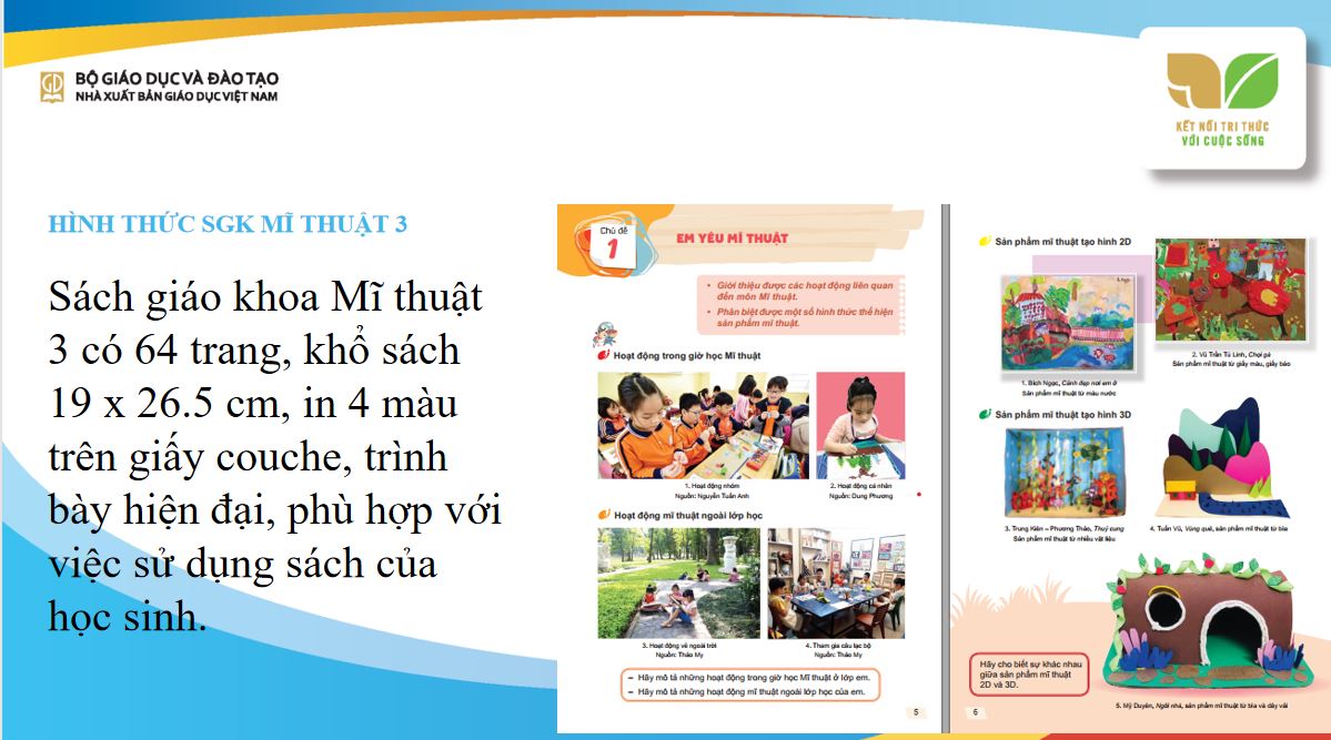 Xem sách giáo khoa Mĩ thuật lớp 3 bộ Kết nối tri thức với cuộc sống