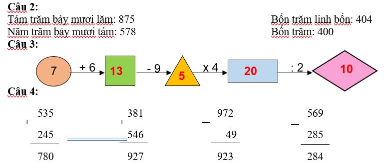 Đáp án đề thi Toán 2