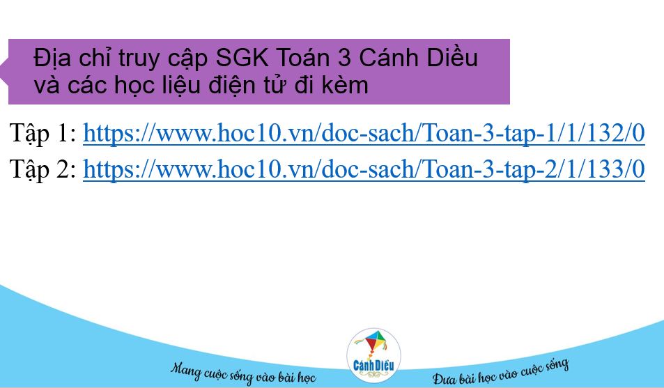 Xem SGK Toán 3 bộ Cánh Diều
