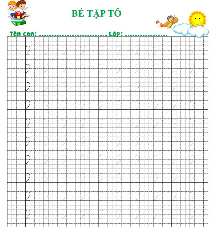 Vở tập viết số từ 1 đến 10 cho bé