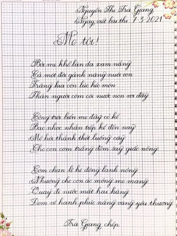 Đề thi viết chữ đẹp