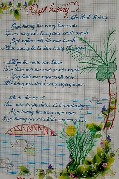 Một số bài mẫu luyện viết chữ đẹp