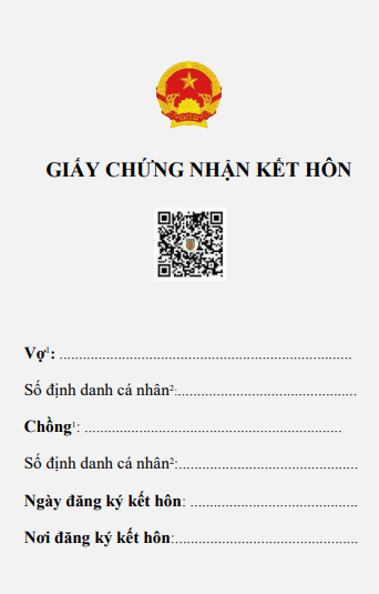 Giấy chứng nhận kết hôn điện tử