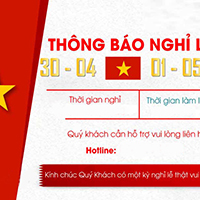 Mẫu thông báo nghỉ lễ 30/4 và 1/5 2024 