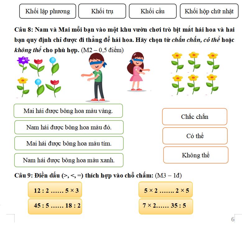 Đề thi Toán học kì 2 lớp 2 sách Kết nối tri thức