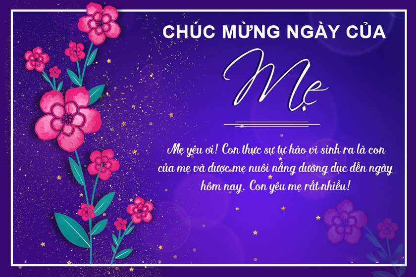 Mẫu thiệp Ngày của mẹ ý nghĩa